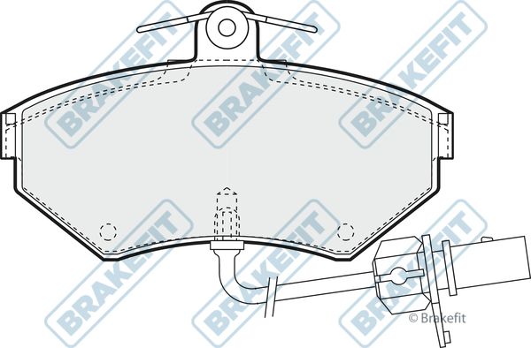 APEC BRAKING Комплект тормозных колодок, дисковый тормоз PD3144